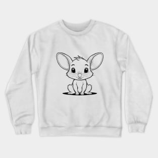 Cute Baby Bandicoot Animal Outline Crewneck Sweatshirt